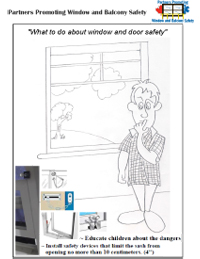 Parents Balcony & Deck Safety colouring picture