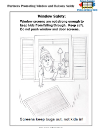 Screens Fall Out Safety colouring picture